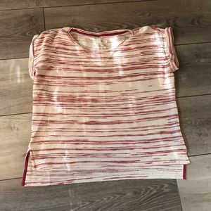 LOU & GREY SHORT SLEEVE SWEATER TOP SIZE S